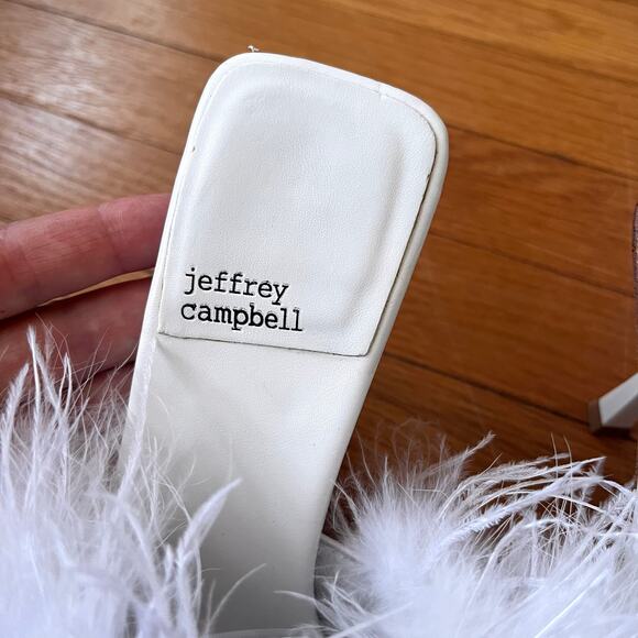 Jeffrey Campbell White Feather Heels 8 - Picture 3 of 8